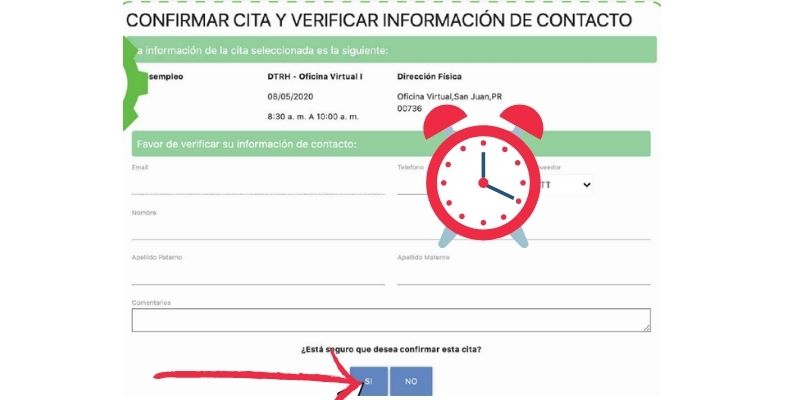 confirmar citas desempleo pr