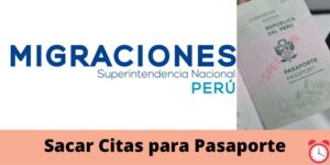 sacar citas para pasaporte peruano