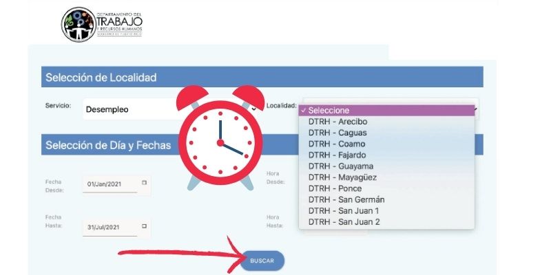 seleccionar desempleo para cita puerto rico